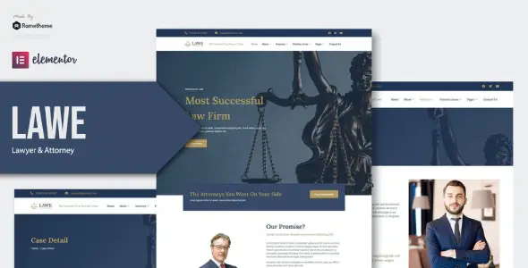 LAWE – Lawyer & Attorney Elementor Template Kit